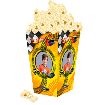 Oyuncak Arabalar Sarı Temalı Popcorn Kutusu