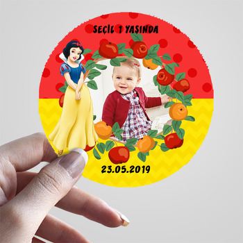 Pamuk Prenses Temalı Resimli Sticker