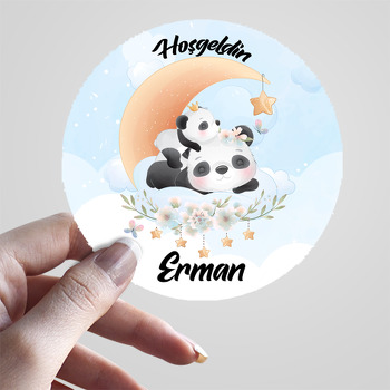 Panda Anne ile Yavrusu Temalı Sticker