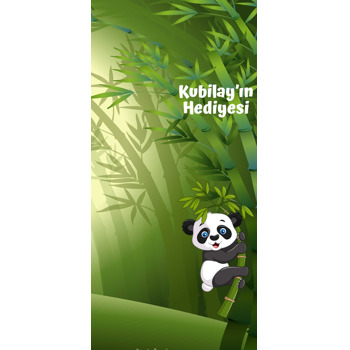 Panda ile Bambu Ormanı Temalı Hediyelik Kart