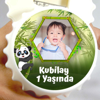 Panda ile Bambu Ormanı Temalı Kapak Şekilli Magnet Açacak