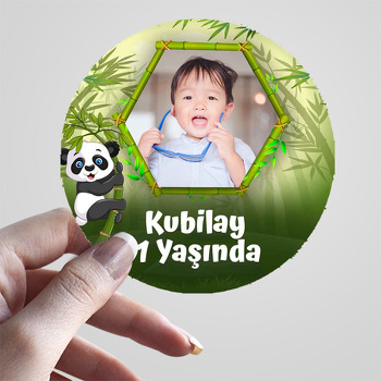 Panda ile Bambu Ormanı Temalı Sticker