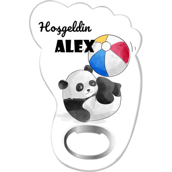 Panda ile Renkli Top Temalı Ayak İzi Magnet Açacak