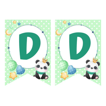 Panda ile Yıldızlı Çerçeve Temalı Flama Banner