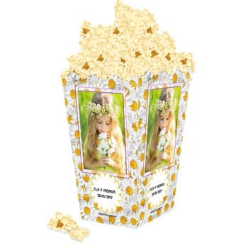 Papatya Temalı Popcorn Kutusu