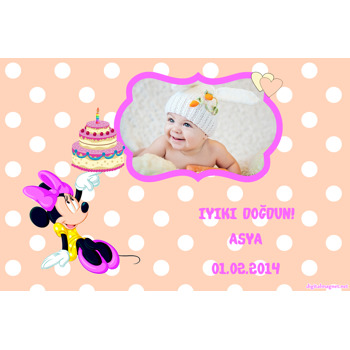 Pastalı Minnie Plastik Magnet