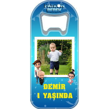 Patron Bebek Temalı Uzun Resimli Magnet Açacak