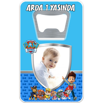 Paw Patrol Mavi Temalı Dikdörtgen Magnet Açacak