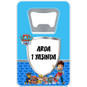 Paw Patrol Mavi Temalı Dikdörtgen Magnet Açacak