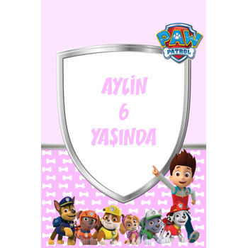 Paw Patrol Pembe Temalı Afiş