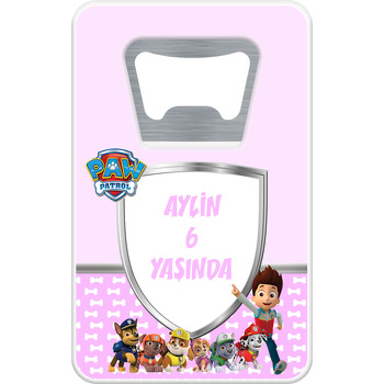 Paw Patrol Pembe Temalı Dikdörtgen Magnet Açacak