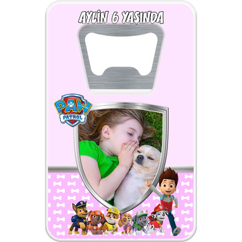 Paw Patrol Pembe Temalı Dikdörtgen Magnet Açacak