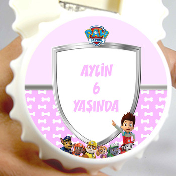 Paw Patrol Pembe Temalı Kapak Şekilli Magnet Açacak