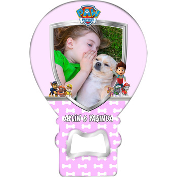 Paw Patrol Pembe Temalı Resimli Balon Magnet Açacak