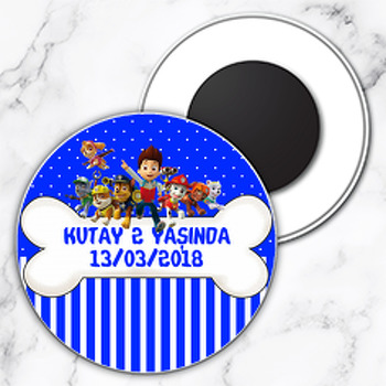 Paw Petrol Temalı Daire Plastik Magnet