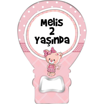 Pembe Ayı Temalı Balon Magnet Açacak