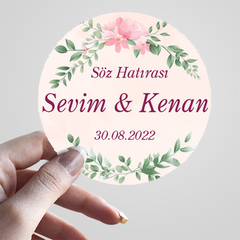  Pembe Bahar Çiçekleri ile Soft Fon Temalı Sticker