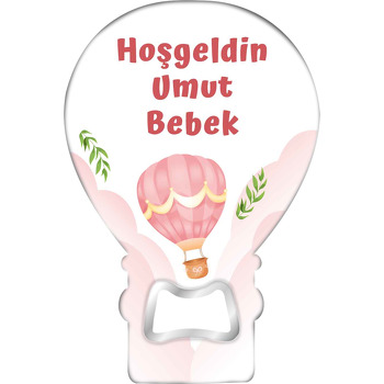 Pembe Balon ile Sarı Kurdelesi Temalı Balon Magnet Açacak