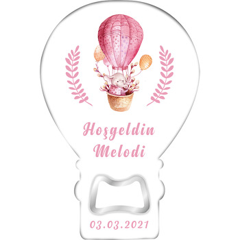 Pembe Balon ve Fil Temalı Balon Magnet Açacak