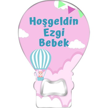 Pembe Balonlu Bebek Temalı Balon Magnet Açacak