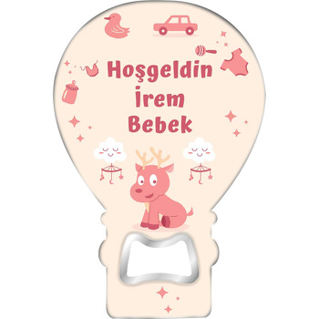 Pembe Bebek Geyik Temalı Balon Magnet Açacak