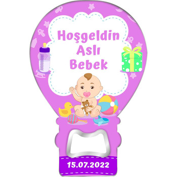 Pembe Bebek Hediye Temalı Balon Magnet Açacak