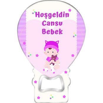 Pembe Bereli Bebek Temalı Balon Magnet Açacak