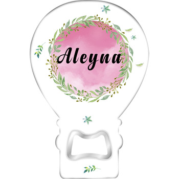 Pembe Bulut ve Yapraklar Temalı Balon Magnet Açacak