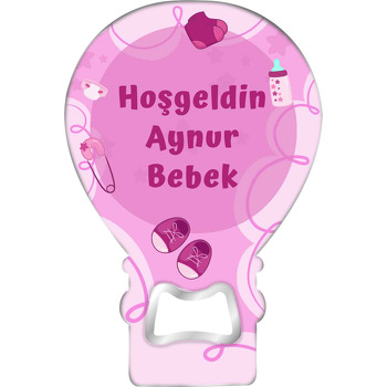 Pembe Çorap ile Ayakkabı Temalı Balon Magnet Açacak