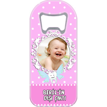 Pembe Diş Temalı  Oval Magnet Açacak