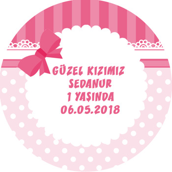 Pembe Fiyonk Temalı Sticker