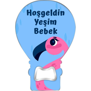 Pembe Flamingo ile Lila Fon Temalı Balon Magnet Açacak