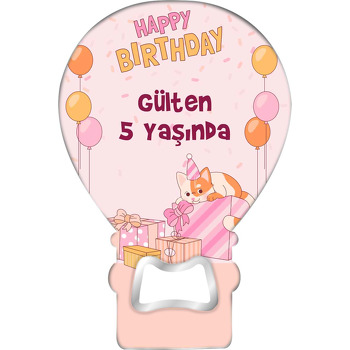 Pembe Hediye Paketleri ile Turuncu Kedi Temalı Balon Magnet Açacak