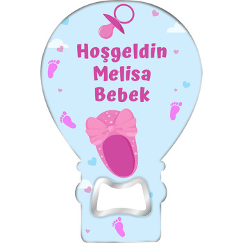 Pembe Kurdeleli Babet Temalı Balon Magnet Açacak