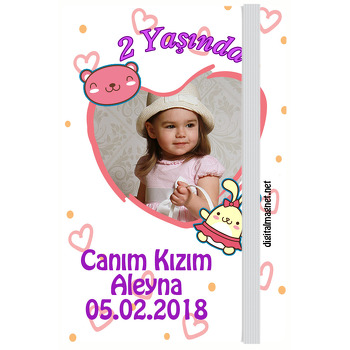 Pembe Miniş Ayıcık Temalı Kişiye Anı Özel Defter