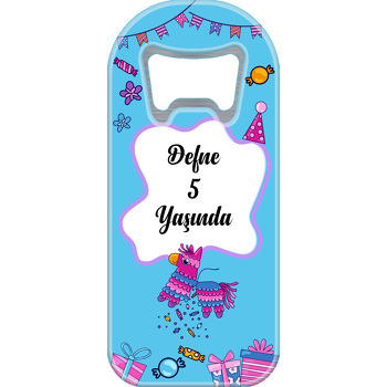 Pembe Pinyata ile Mavi Fon Temalı Uzun Magnet Açacak