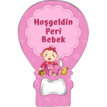 Pembe Tulumlu Bebek Temalı Balon Magnet Açacak