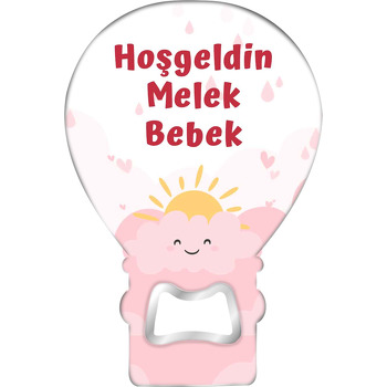 Pembe Yağmur Damlaları ile Bulut Temalı Balon Magnet Açacak