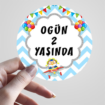 Penguen ile Timsah Temalı Parti Sticker