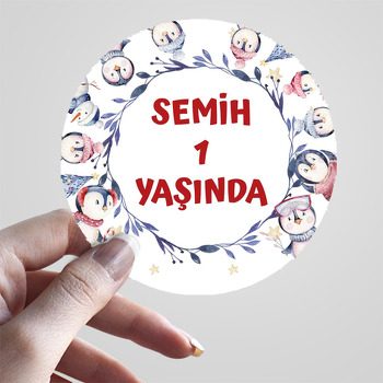 Penguen Partisi Temalı Sticker