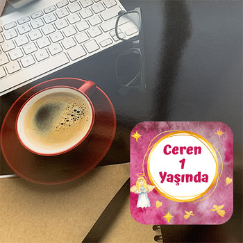 Peri Temalı Bardak Altlığı