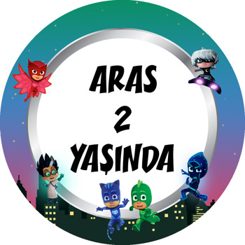 Pijamaskeliler Şehirde Temalı Parti Sticker