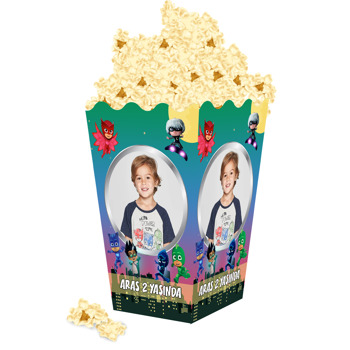 Pijamaskeliler Şehirde Temalı Popcorn Kutusu