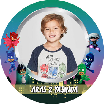 Pijamaskeliler Şehirde Temalı Resimli Sticker