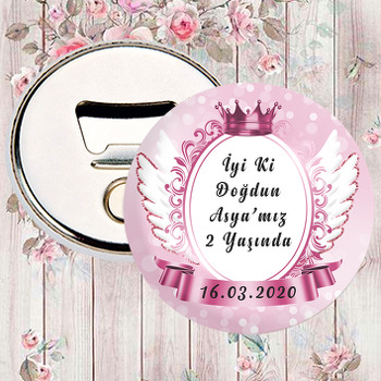 Pink Angel Wings Temalı Magnet Açacak