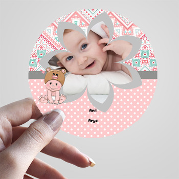 Pink Baby Temalı Hoşgeldin Bebek Sticker