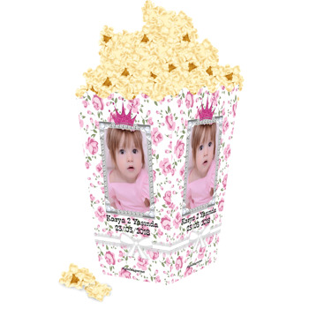 Pink Crown Temalı Popcorn Kutusu