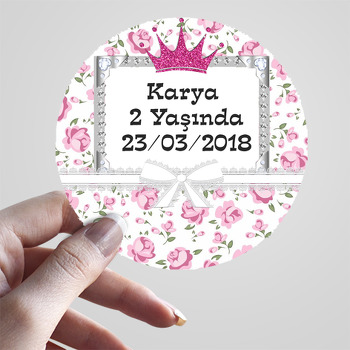 Pink Crown Temalı Sticker