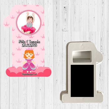 Pink Princess Temalı  Doğum Günü Magnet Açacak