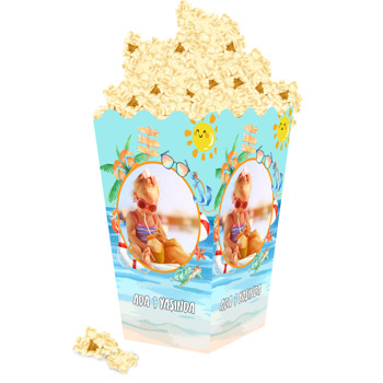 Plaj Temalı Popcorn Kutusu